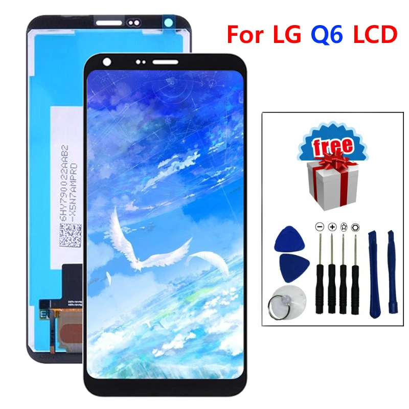 Оригинальный ЖК дисплей 5 дюйма для LG Q6 с сенсорным экраном дигитайзер запасные