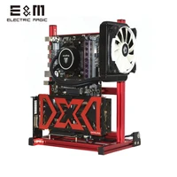 mini atx matx itx diy case portable vertical pc test bench open frame graphics card chassic for 120240360w water cooling fan