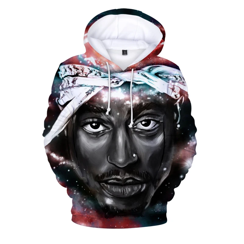 

3D Hip Hop 2pac Hoodie Sweatshirt Men/Women Autumn Winter Print Rapper Tupac Hoodies Streetwear Tops Hooded Pullovers Hoodies