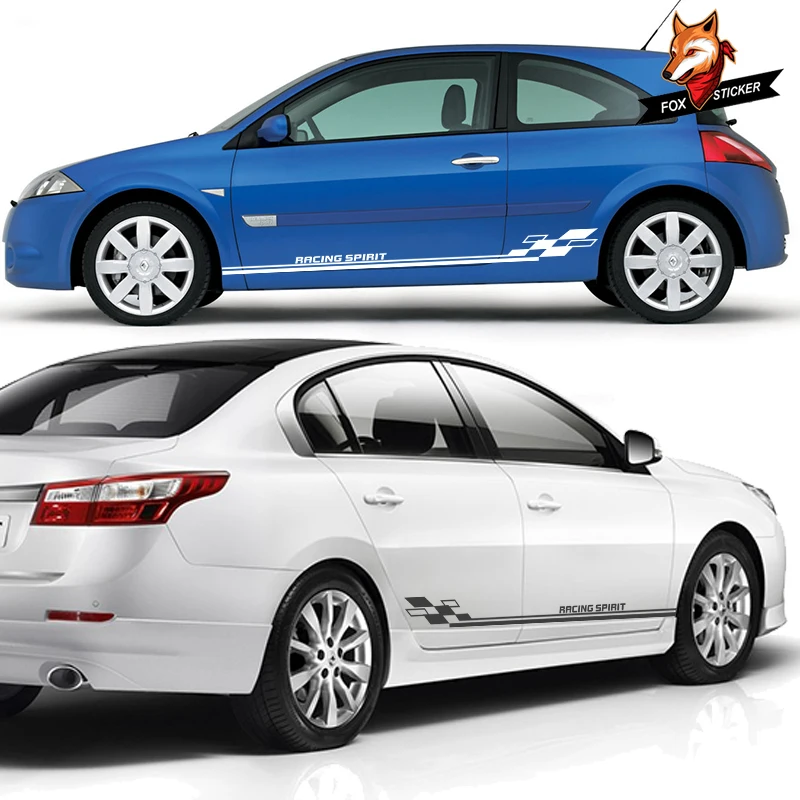 Наклейки для кузова автомобиля 2 шт. спортивный Стайлинг графическая виниловая