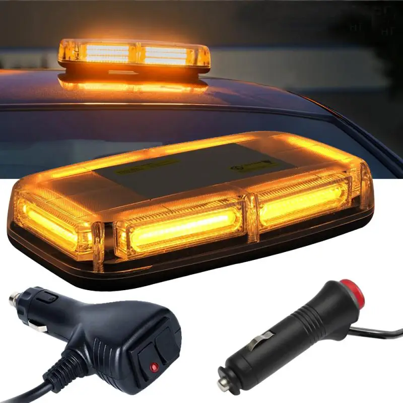 

Car Roof Strobe LED Light DC12V 24 Flashing Emergency Warning Amber Lights Police Car Fire Truck Dome Flash Beacon Signal Lamp