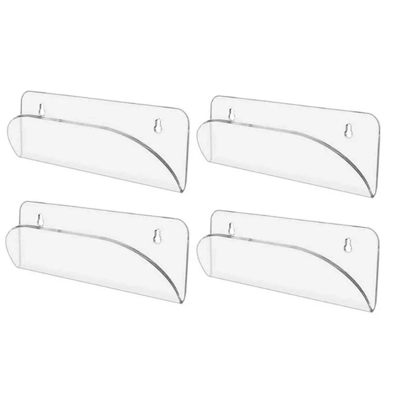 

4 Pcs Longboard Skateboard Hanger Wall Mount, Acrylic Clear Mount, Display Rack, for Storing Your All Skateboards
