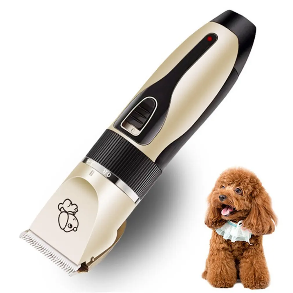 

Professional Pet Dog Hair Trimmer Variable Speed Electrical Clipper Grooming Shaver Lithium Battery High-power Haircut Machine