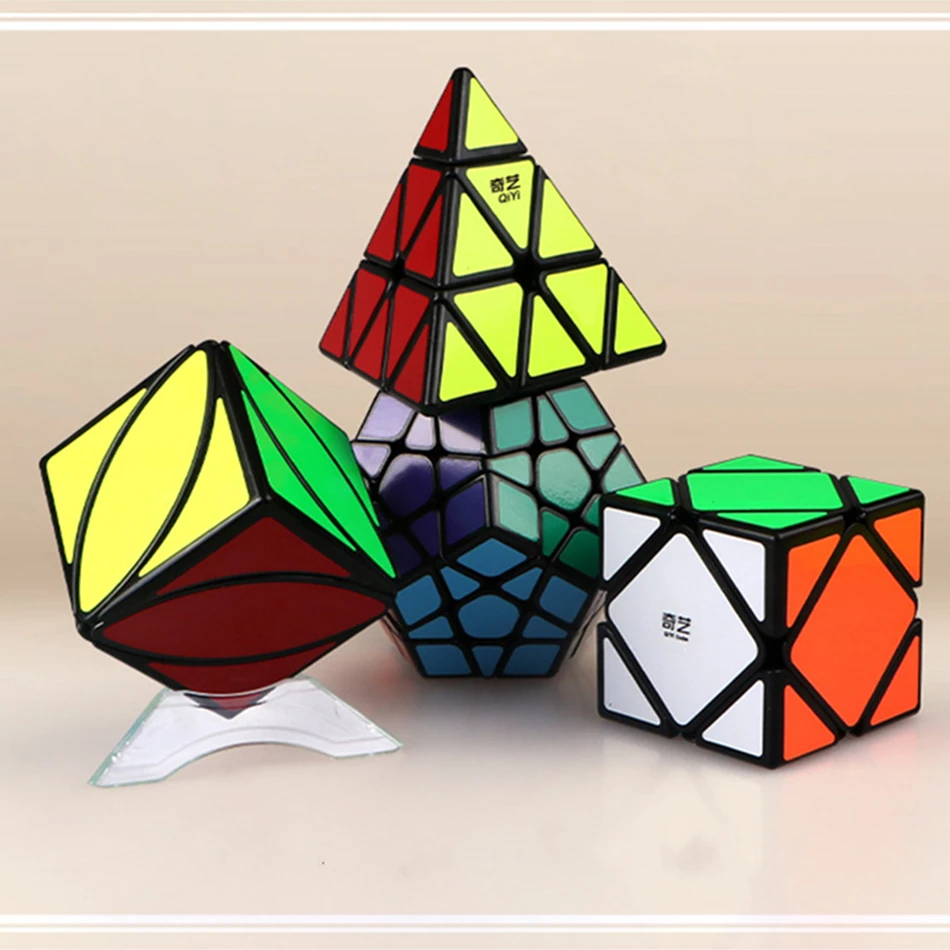 Набор волшебных кубиков Qiyi 2X2 3x3 4x4 5x5 Пирамида Skew Megaminx кленовый лист кубик рубик