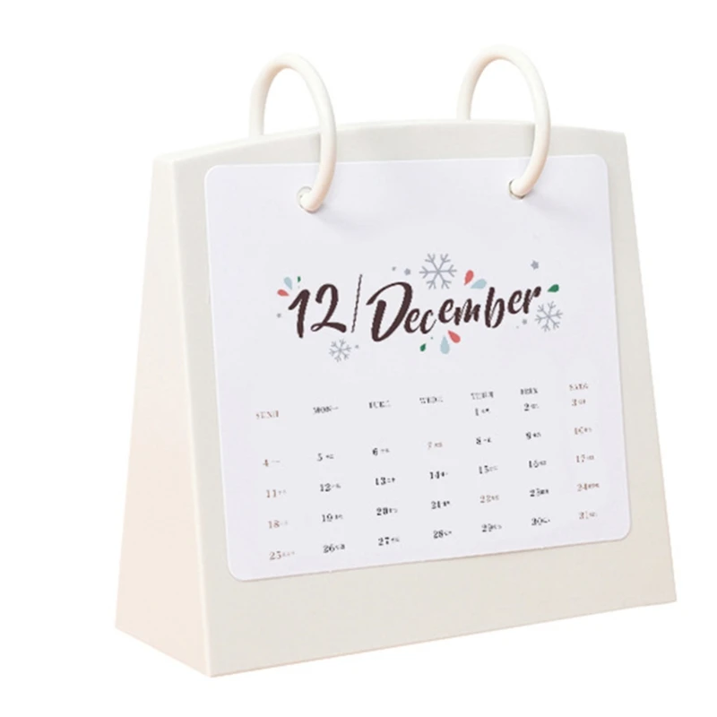 

2022 Desk Flipping Monthly Calendar Binder Clip Binding Reusable Teacher Tabletop Calendar Ideal for Home Office Drop shipping