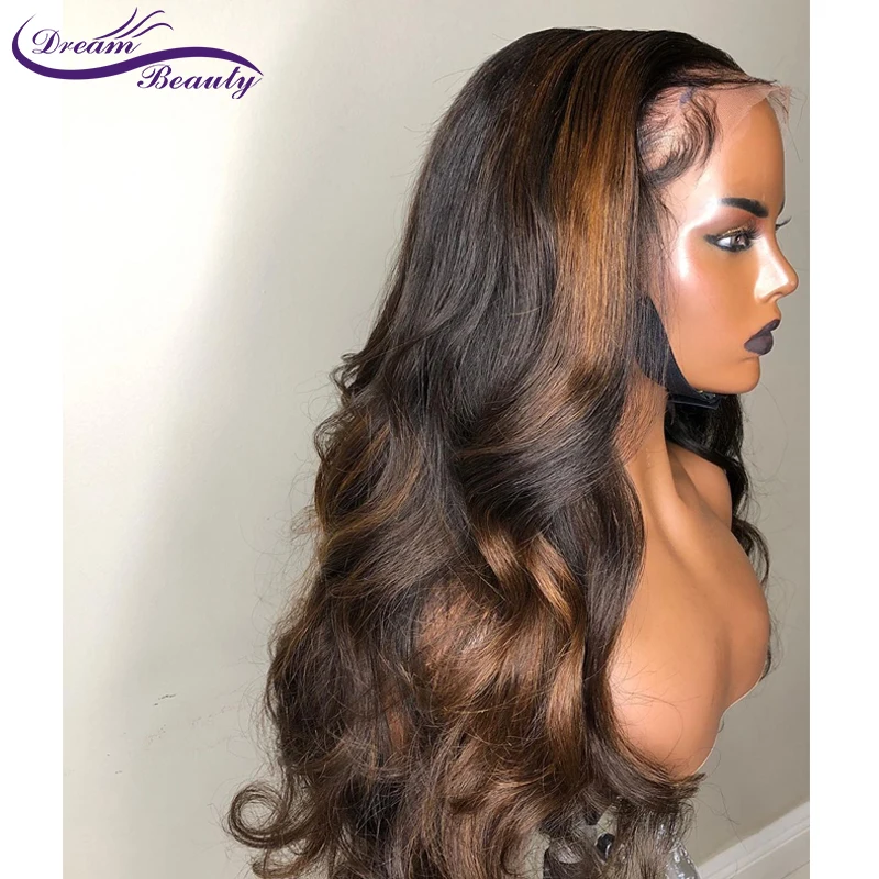 

Highlight Lace Frontal Wigs Deep part Lace front Wigs Glueless Lace Human Hair Wigs Ombre Wigs Brazilian Remy Wavy Wig
