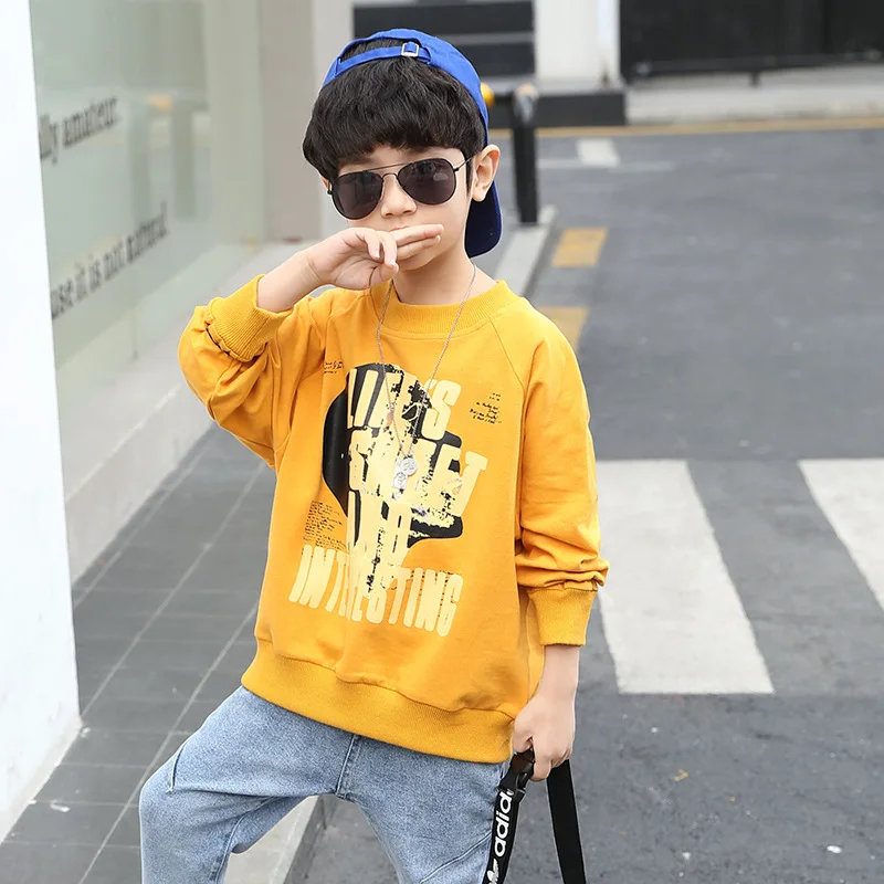

Children's clothing boys long-sleeved sweater t-shirt children's spring and autumn bottoming shirts big children's compassionat