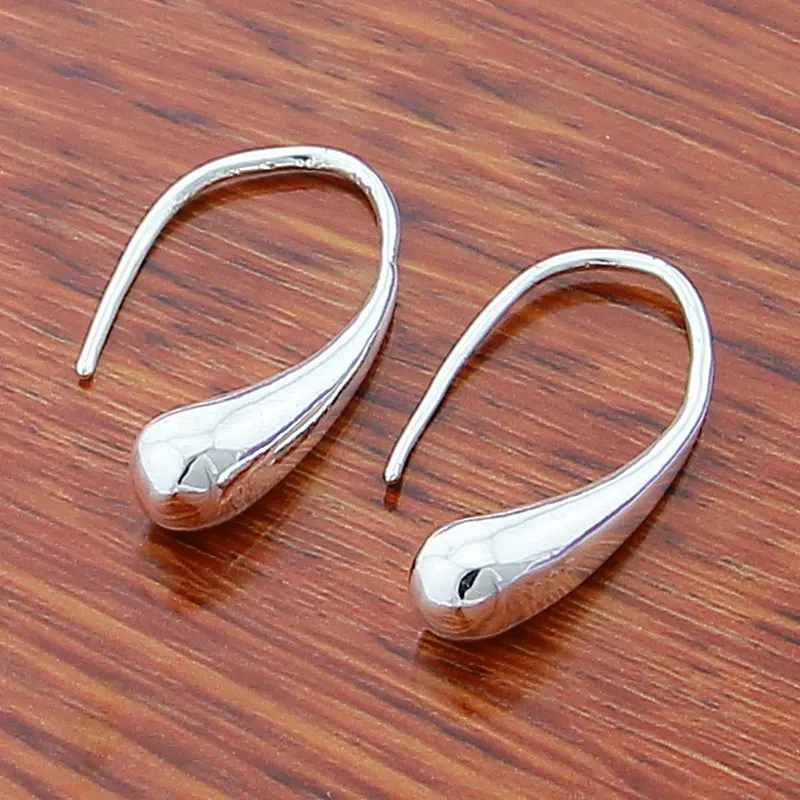 

925 Sterling Silver Water Droplets/Raindrops Stud Earrings For Woman Wedding Engagement Fashion Party Charm Jewelry