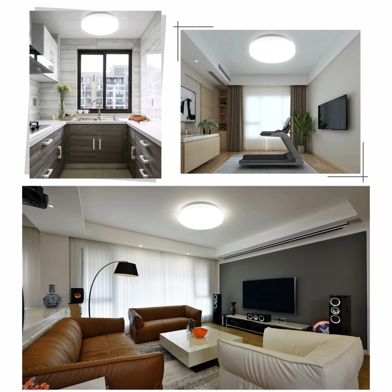 Потолочный светодиодный светильник Круглый поверхностный монтаж 48 Вт 36 24 18 13 9 6