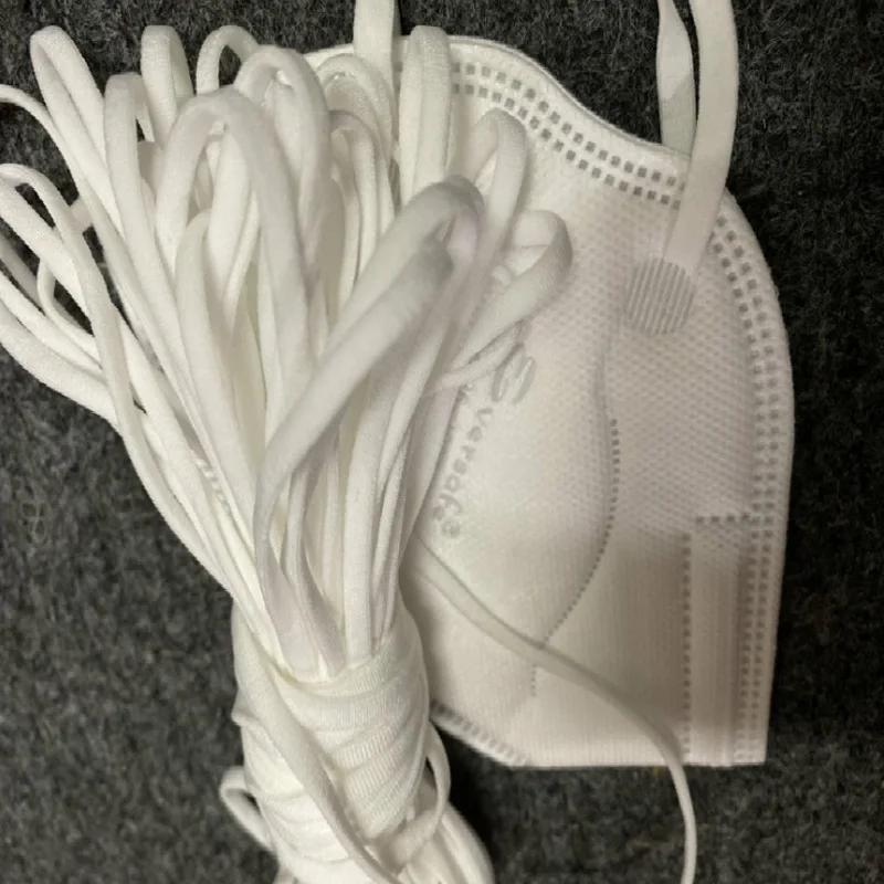 

Elastic Bands for Mouth Mask Flat Cord for Crafts Elastic Rope Face Mask Ear Ropes String Mask Cord Rope for face Mask 3/4/5 mm