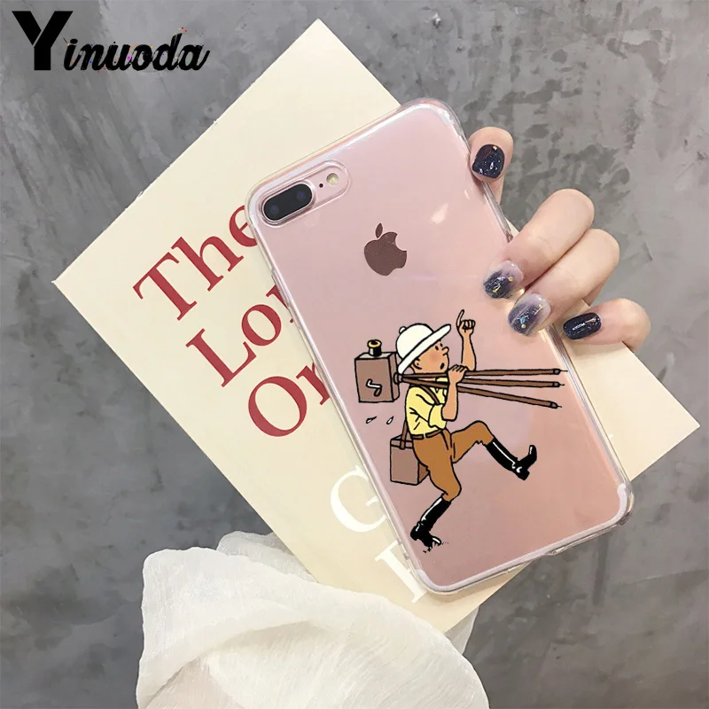 Yinuoda приключения Тинтин милый чехол для телефона iPhone 8 7 6 6S Plus X XS max 10 5 5S SE XR