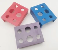 new 10pcs square 6holes colourful mixed colour plastic tattoo ink cup holder stand for tattoo ink cup caps supply