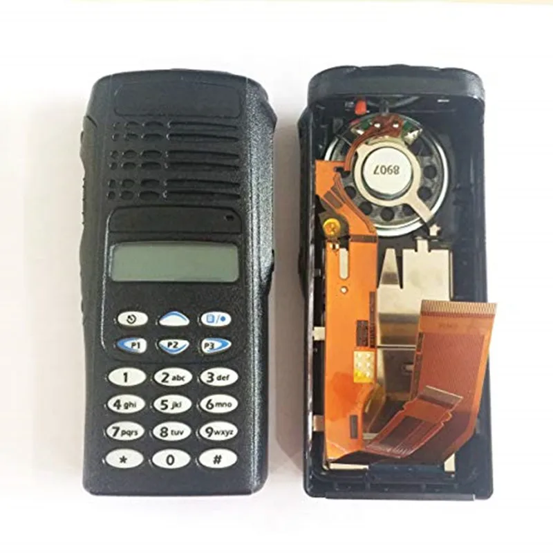 Full keypad Black Replacement Housing Case Display Kit with LCD+Speaker+Mic for HT1250 GP338 Portable Radio