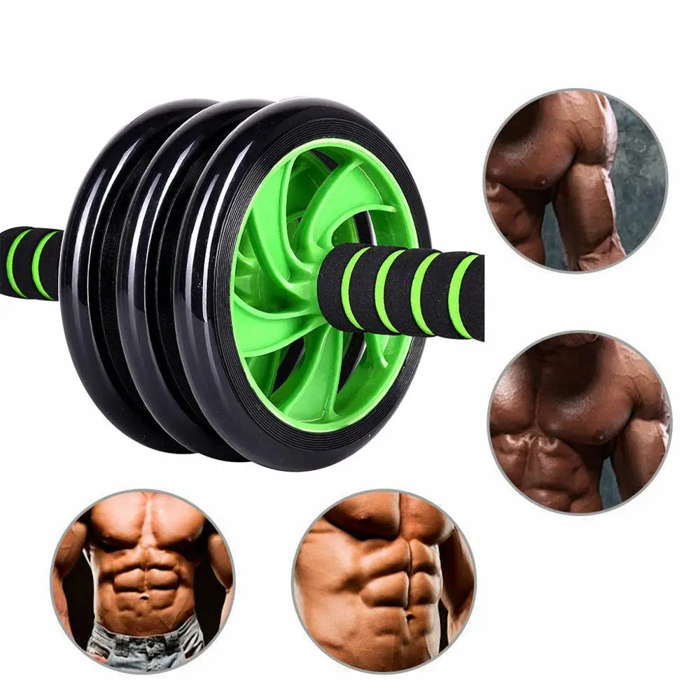 Ab роликовое колесо двойное для упражнений с пенопластовой ручкой abs упражнение