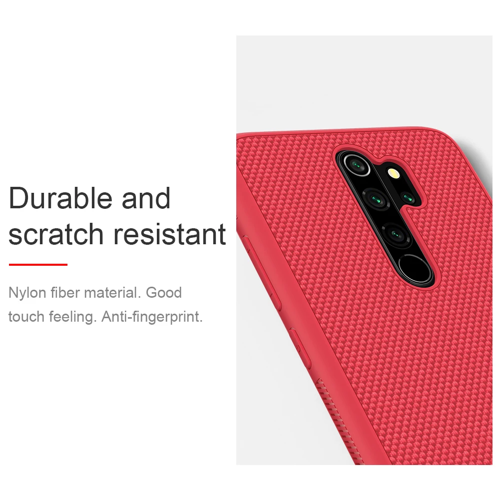 Чехол из нейлона Nillkin для Xiaomi Redmi Note 8 Pro текстурированная Задняя Крышка нескользящая тонкая и светильник чехол s