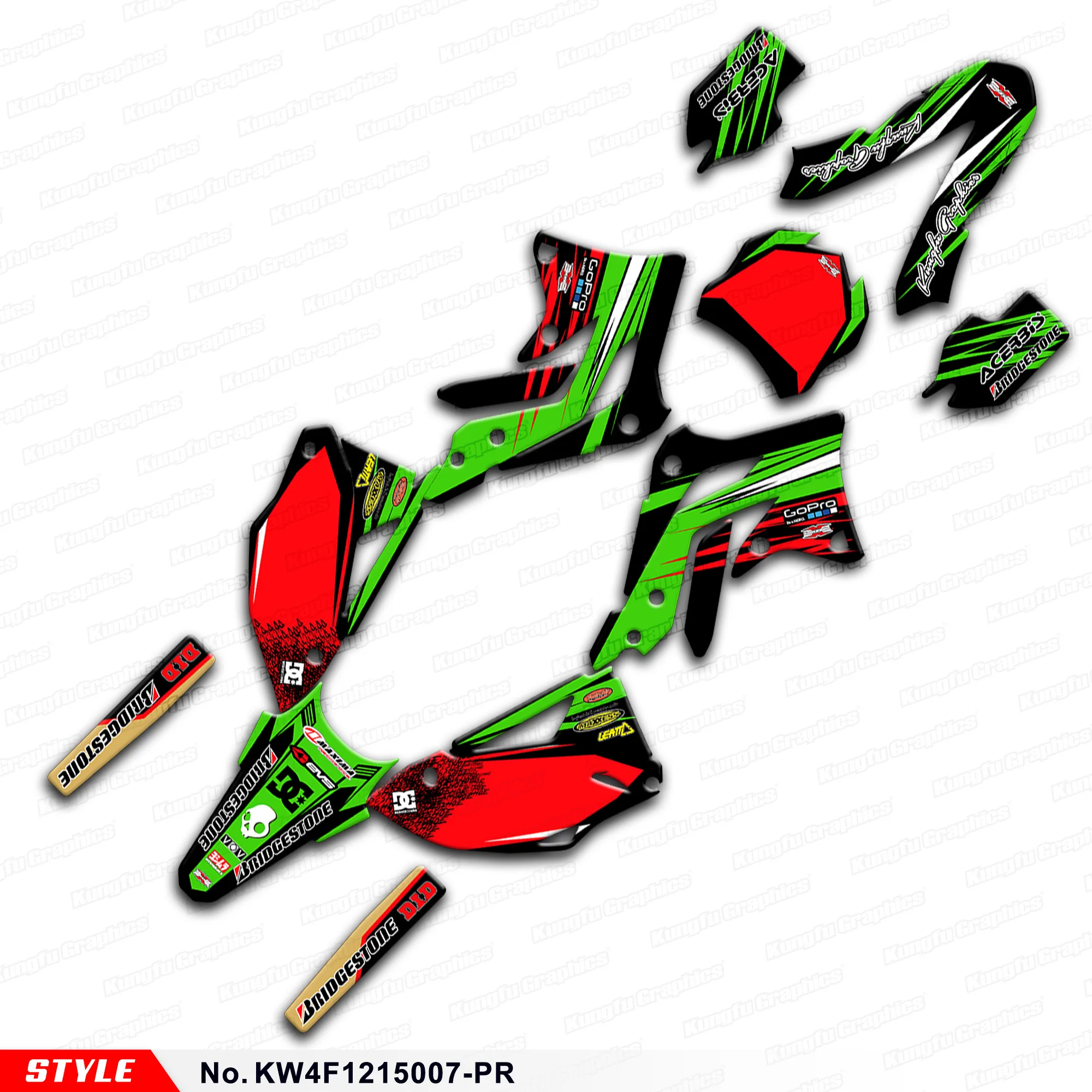 Aftermarket MX набор графических наклеек персонализированные наклейки для KX 450F KX450F 2012