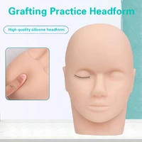 silicone mannequin model head practice false eyelash extension grafted lashes training head tool for makeup model