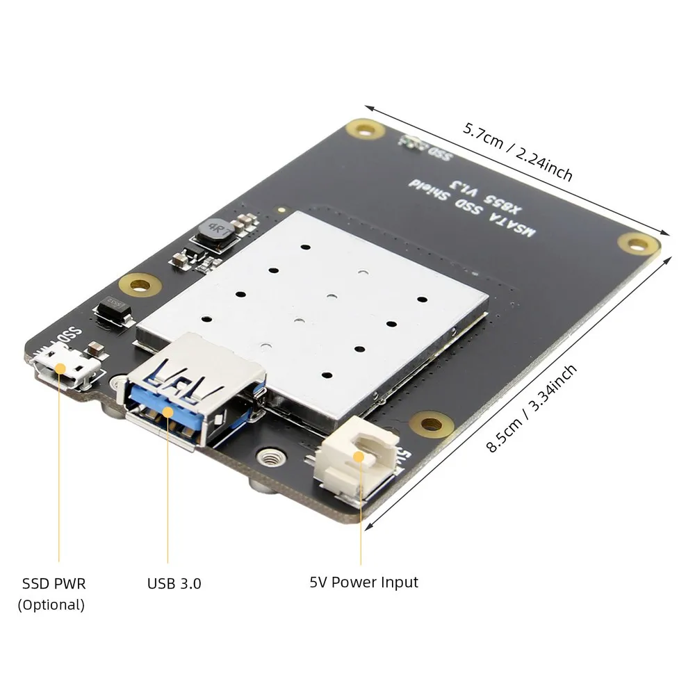 Плата расширения Raspberry pi X855 V1.3 mSATA SSD чехол для Pi 4 Model B ( 4B)|Демонстрационные стенды|
