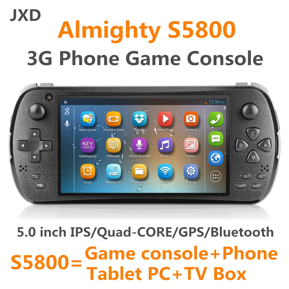 JXD S5800 5-дюймовый 3g 4 ядра телефон игровая консоль смарт-приставка Tablet PC ТВ с ручкой