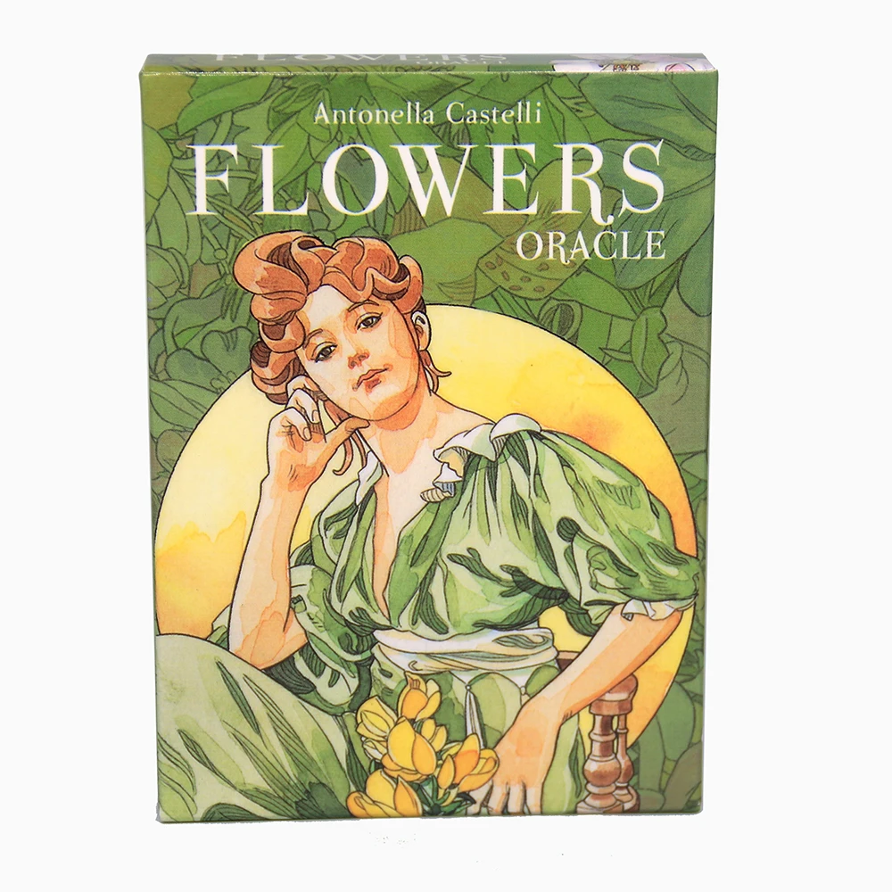 

Flowers Oracle Cards Tarot Cards evoke the highest energy of goodness light with blooming flowers graceful women