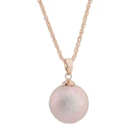 2022 new arrival fashion women pearl pendants trendy 585 rose gold color 14mm round simple elegant korean jewelry
