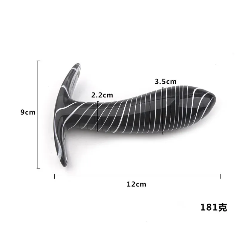 Стеклянная Анальная пробка со стразами фаллоимитатор мастурбатор для мужчин