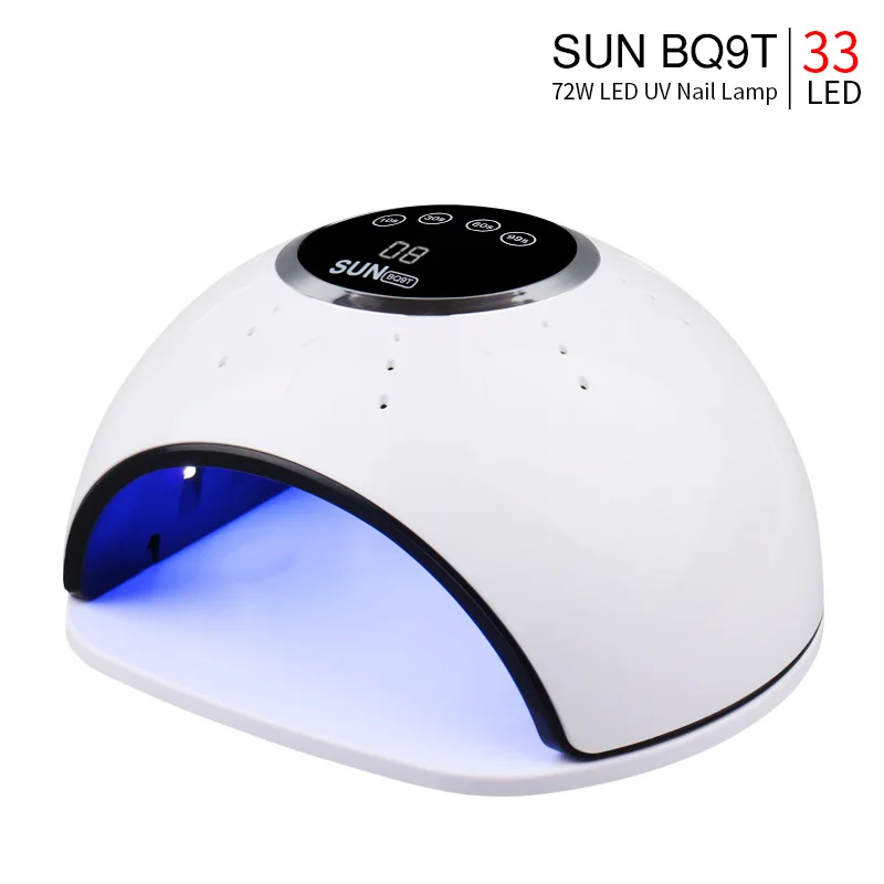 

UV The Latest Professional SUN BQ9T 72W Nail Drier 33LED UV Gel Varnish Polishing Dry Curing Fingernail Toes Nail Products