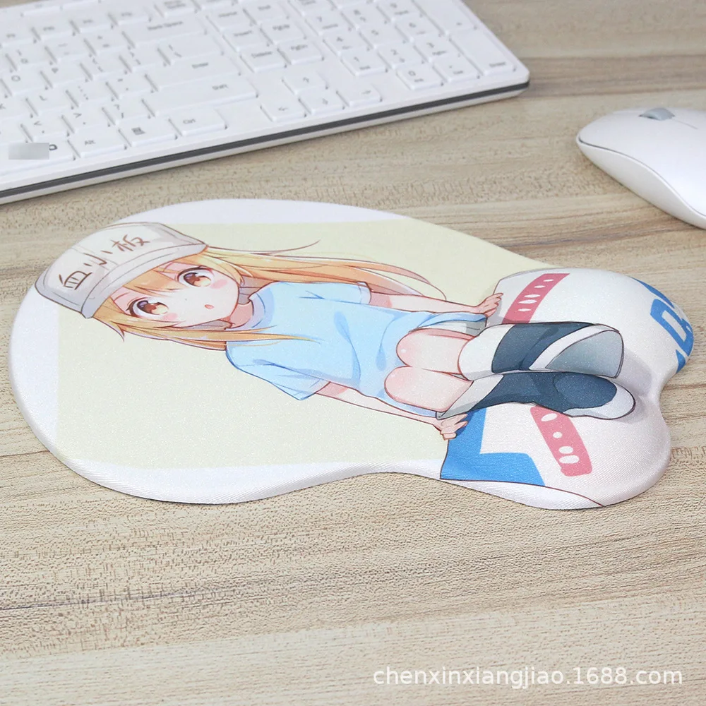 Miku Saber Nier Song Hana PUBG бетмен И Дедпул Fate DVA сексуальный сундук Мягкий гель 3D коврик для мыши эргономичный коврик для мыши с поддержкой запястья