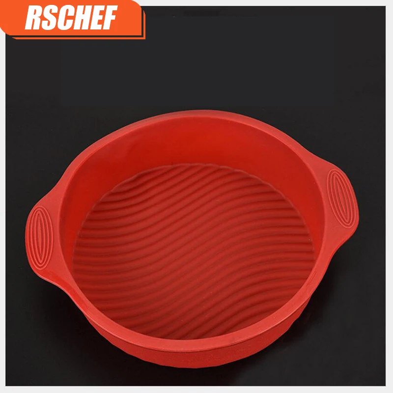 Круглая силиконовая форма для пирога лоток выпечки высокотемпературный