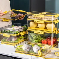 plastic transparent frozen refrigerator storage box egg dumpling holder kitchen container food grade stackable organizer box