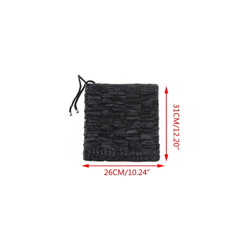 

Winter Neck Gaiter Plaid Knitted Beanie Hat Solid Color Thick Faux Fleece Lined Circle Loop Scarf Windproof Thermal Ponytail Cap