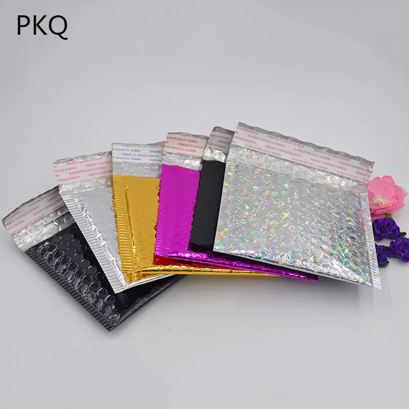50Pcs/Lot  15x13cm Small Bubble Mailer Bubble Envelopes Bags Rose Red Mailers Padded Shipping Envelope CD Bubble Mailing Bag