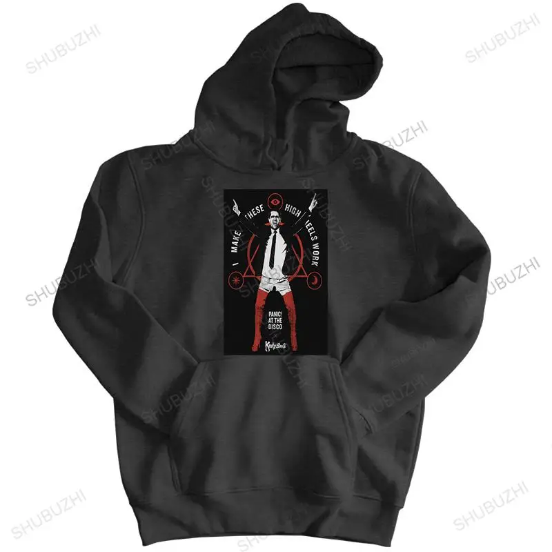 

homme cotton hoodies autumn fashion sweatshirt New Kinky Boots Brendon Urie Panic at the Disco MenBlack jacket hoodie