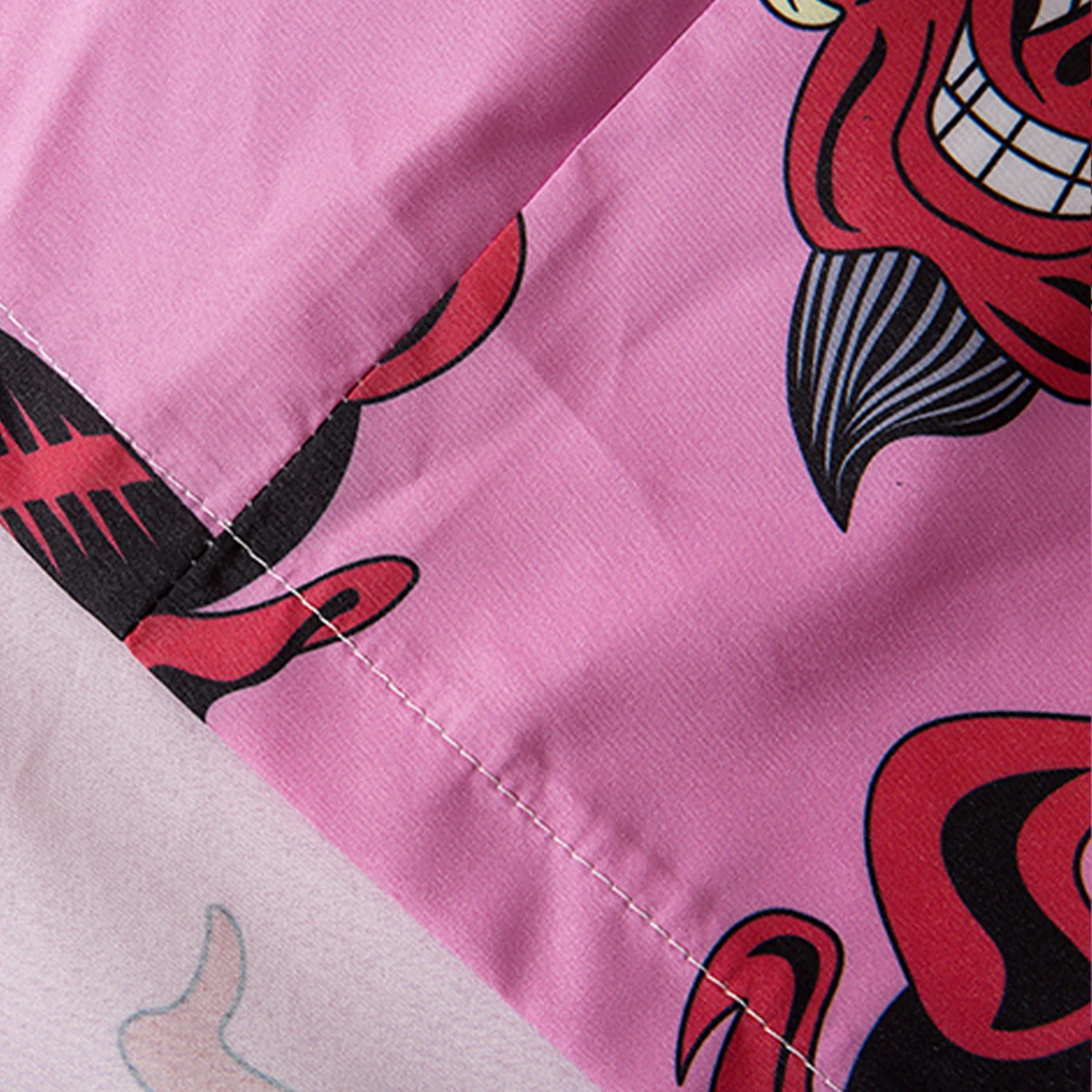 Рубашка 2021SS мужская с принтом дьявола в стиле хип-хоп уличная одежда японском