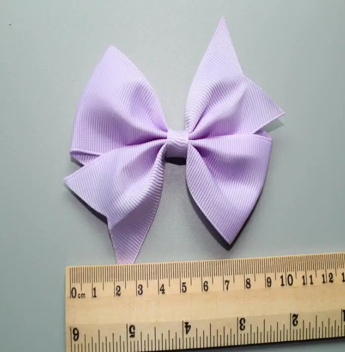 

1pc 3.5 Inch Grosgrain Ribbon Hair Bows Clip Children Hair Accessories Baby Solid Hairclips For Girl