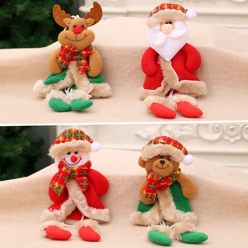 

Christmas Tree Hanging Ornaments Set of 10, Swedish Handmade Plush Gnomes Santa Elf Hanging Home Decorations Holiday Decor
