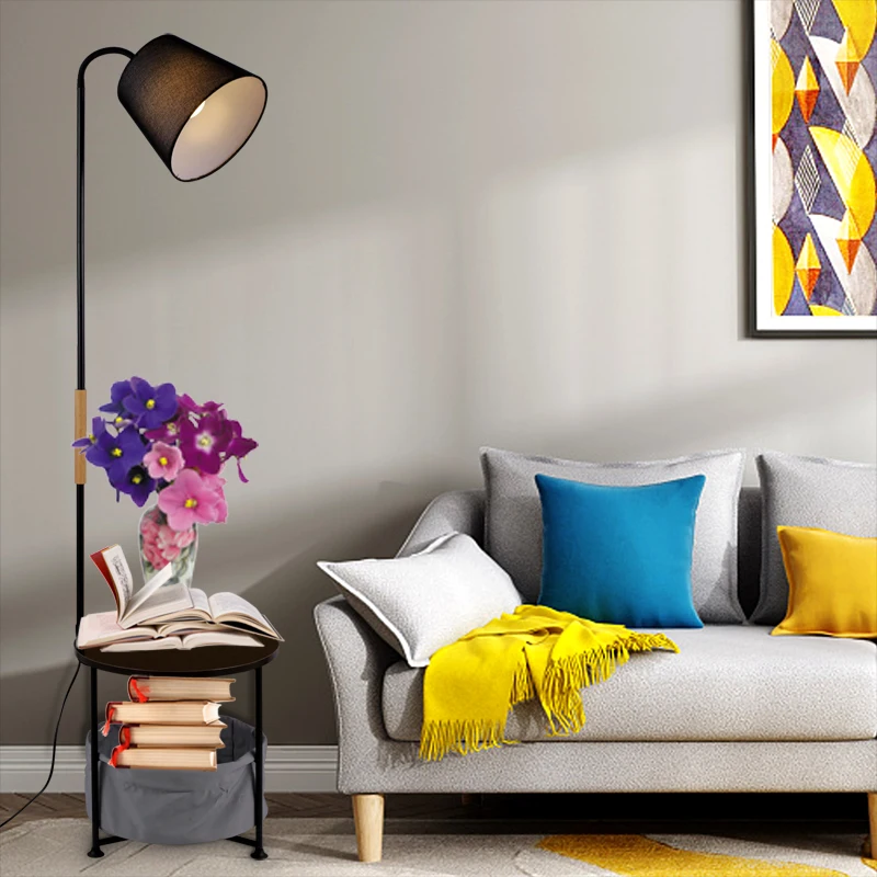 Современная напольная Светодиодная лампа из окрашенной и ткани E27 220 В