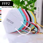 10-100 шт. 5-слойная маска FFP2 CE, маски для лица, защитные маски с фильтром от пыли, респираторные маски, белые защитные маски для взрослых