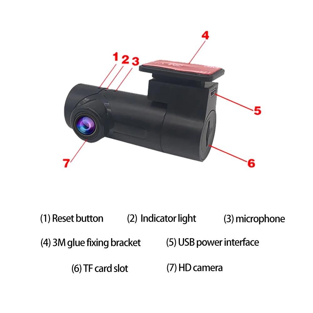 Мини скрытый 1080p автомобиль с Full HD камерой DVR Автомобильный видеорегистратор WiFi