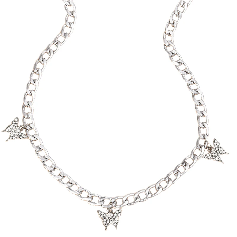 

MIXINNI European and American Fashion Women's New Big-name Butterfly Pendant Multi-layer Combination Necklace A0883