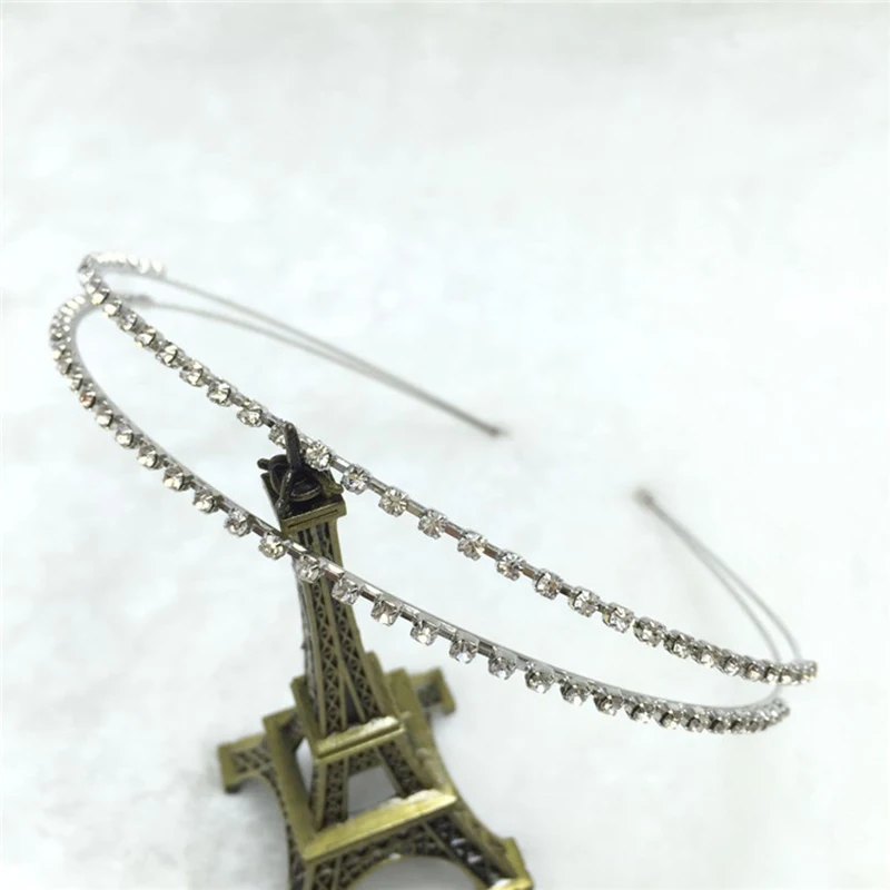 Женский обруч для волос со стразами аксессуар золотого и серебряного цвета |