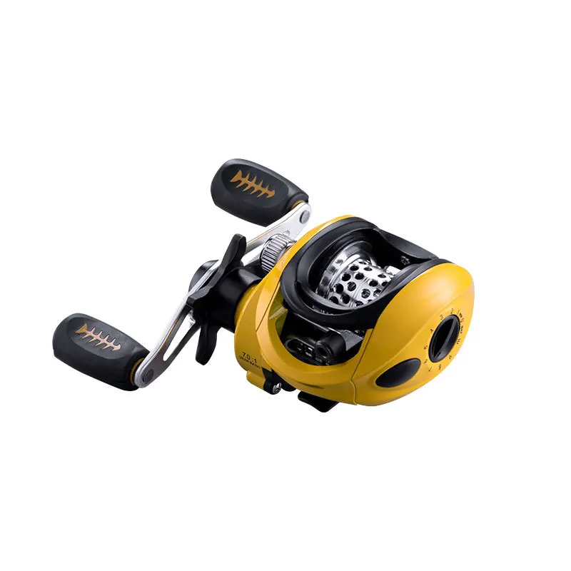 Рыболовная катушка Baitcasting металлическая мелководье тормоз 8 кг Высокая Скорость 7