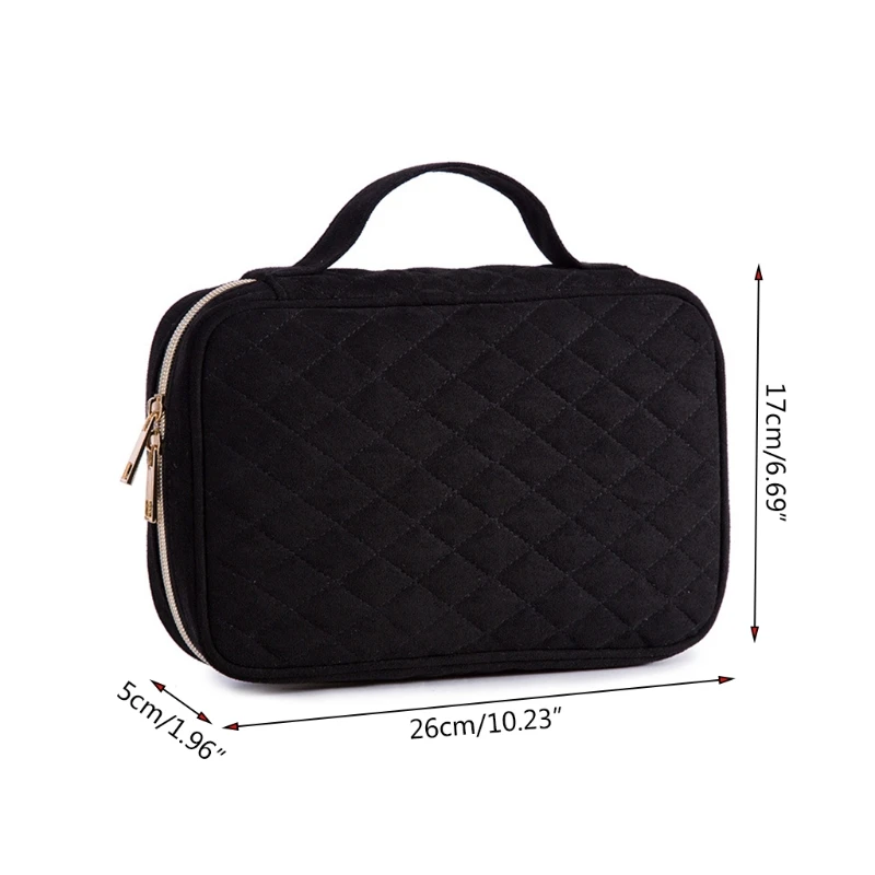 

Portable Travel Jewelry Box Necklace Earrings Rings Bracelet Organizer Display Carrying Case Zipper Storage Bag