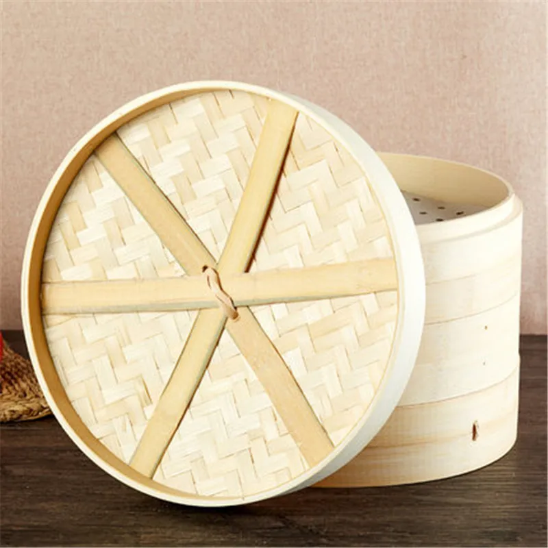 

Kitchen steamer insert bamboo steamer base lid plate food dumpling rice roll steamer pot boiler rack 1pc