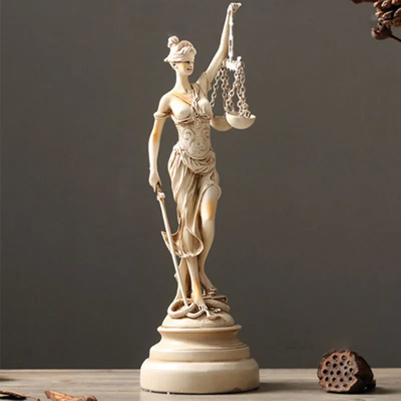 Греческий заказ богиня Themis скульптура статуя американского Ретро Ремесло декорация для рождественского подарка Греческая богиня поза украшения