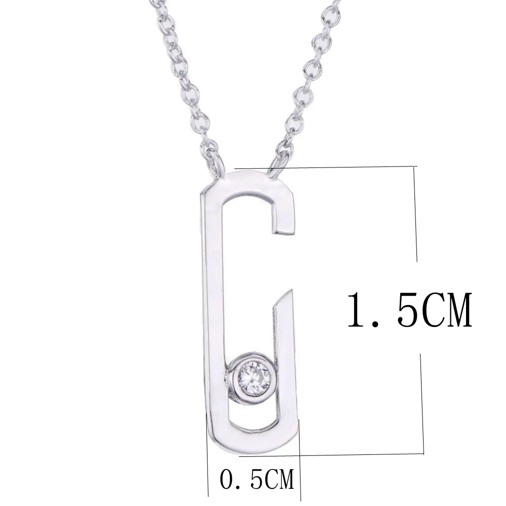 Женская подвеска из серебра 925 пробы с белым камнем|Подвески| |