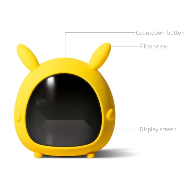 

Cartoon Rabbit Music Alarm Clock Wake Up Light Mini USB Charge Bedroom Smart Night Light Alarm Clock