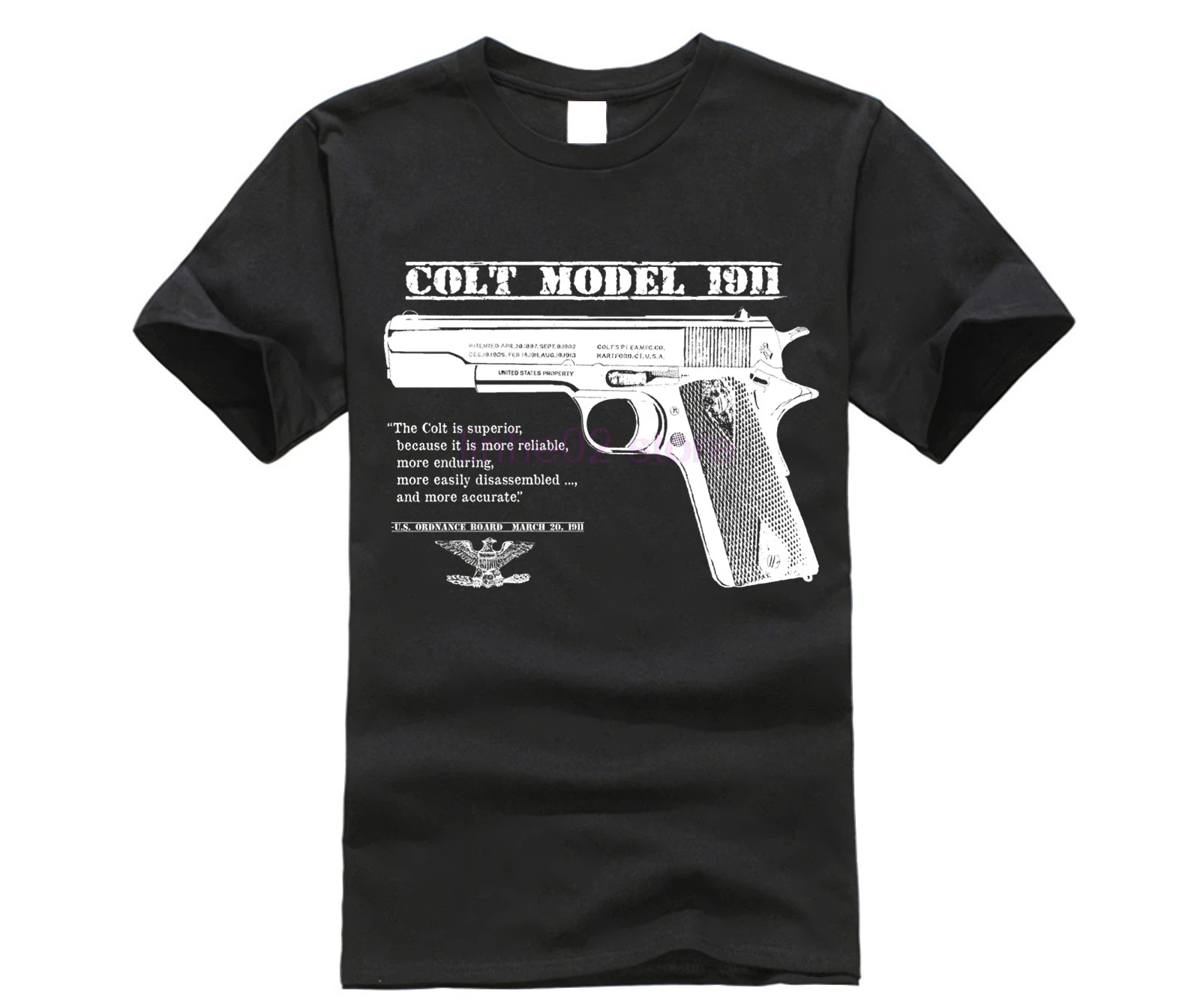 1911 Colt Handgun Pro Gun 2Nd A men d t 100% Хлопковая мужская футболка модная 2019 брендовая