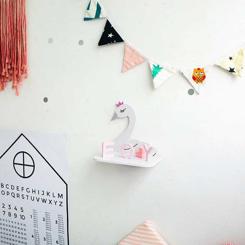 Детская полка скандинавского стиля настенная подвесная стойка для рукоделия