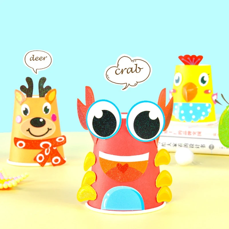 12 шт. детские 3D бумажные стаканчики наклейки для творчества|Игрушечные штампы| |